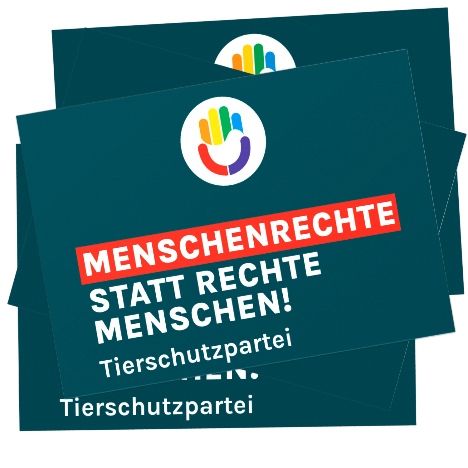 Aufkleber »Menschenrechte« (DIN A7)