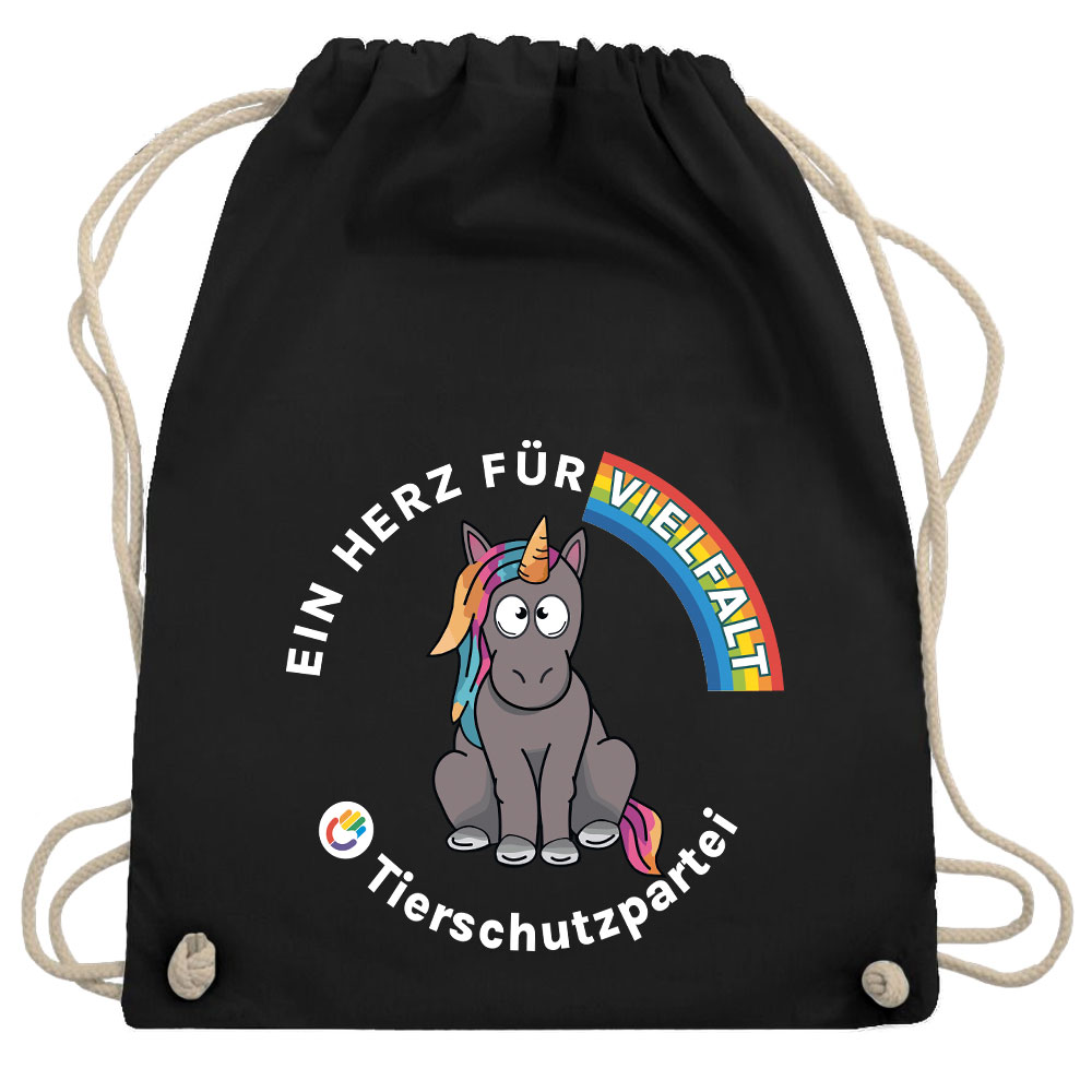 Turnbeutel / Stoff-Rucksack »Einhorn Vielfalt«