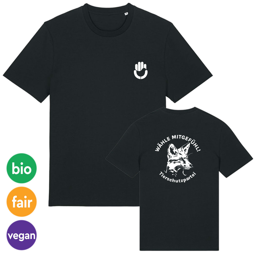 T-Shirt »Signet + Fuchs« XS schwarz weiß