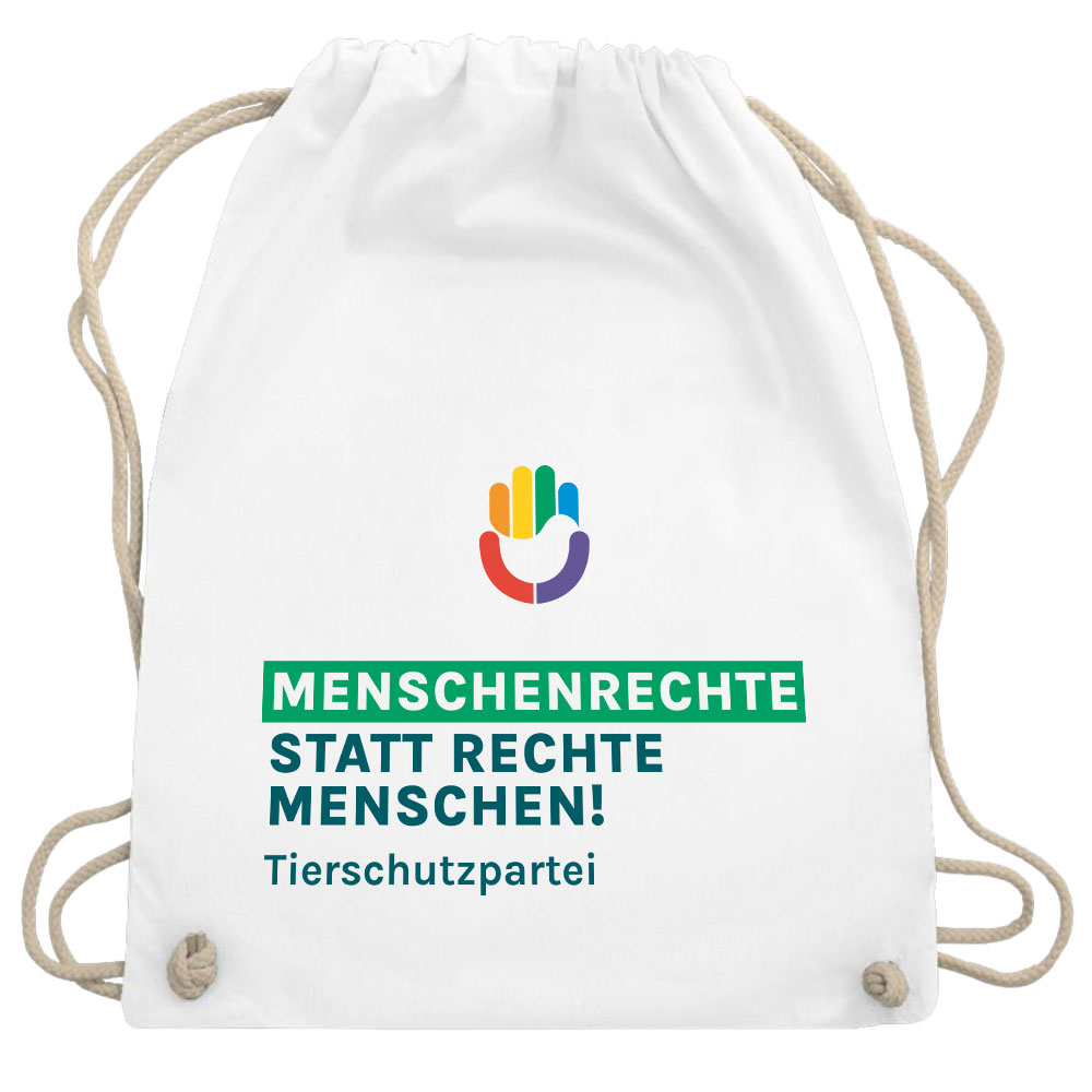 Turnbeutel / Stoff-Rucksack »Menschenrechte«
