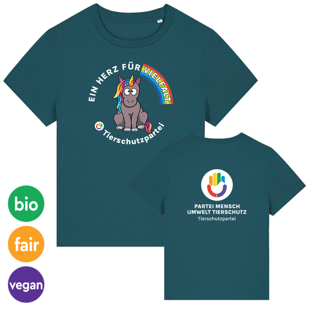T-Shirt »Einhorn Vielfalt« femininer Schnitt