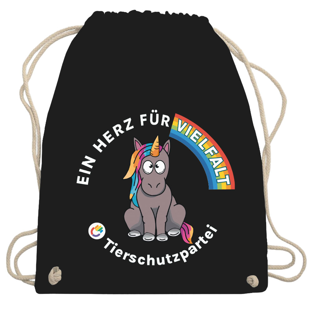 Turnbeutel / Stoff-Rucksack »Einhorn Vielfalt«