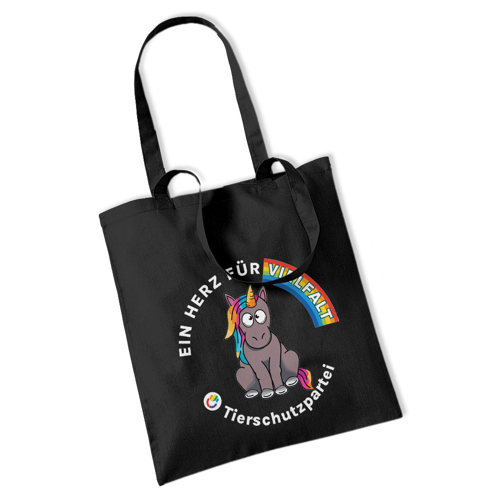 Einkaufstasche / "Jute"-Beutel »Einhorn Vielfalt«