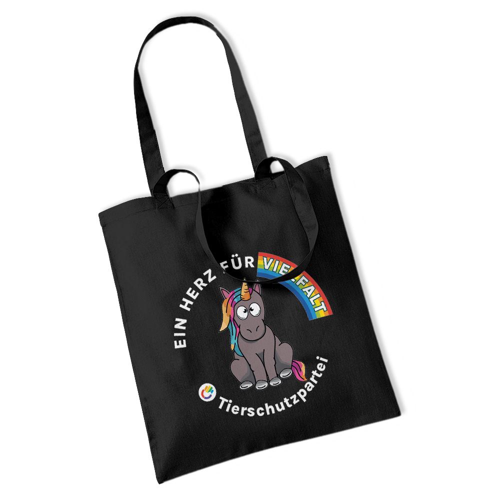 Einkaufstasche / "Jute"-Beutel »Einhorn Vielfalt«