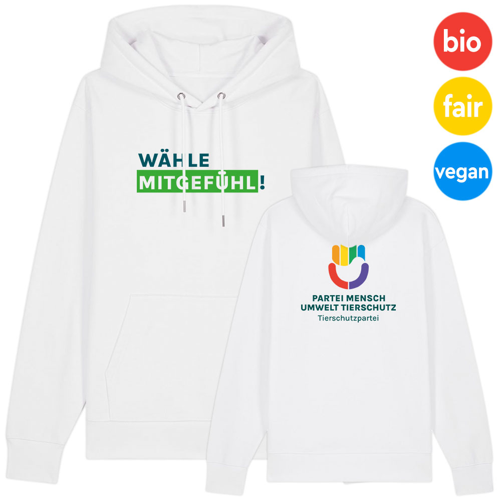 Hoodie »Wähle Mitgefühl + Logo«