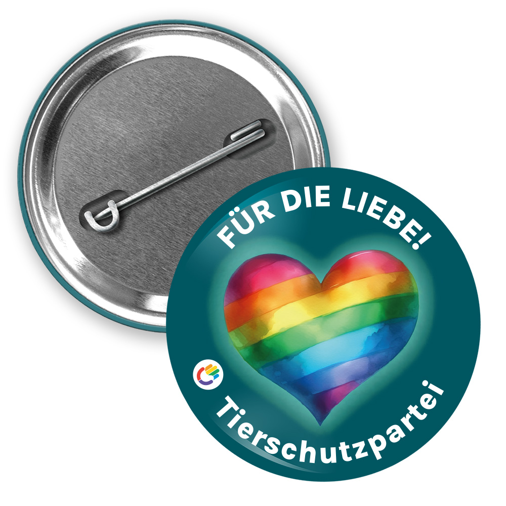 Button »Für die Liebe« 38mm