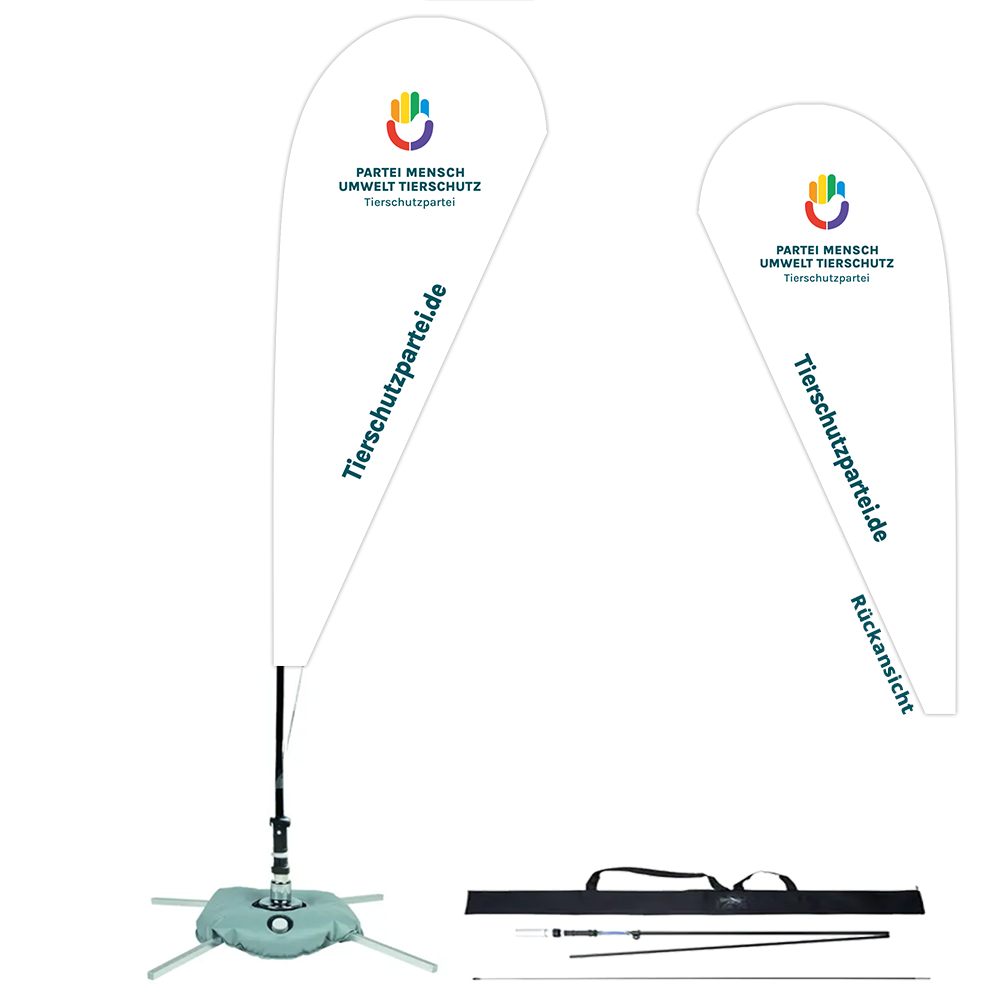 Beach-/Dropflag »Weiß« 330cm