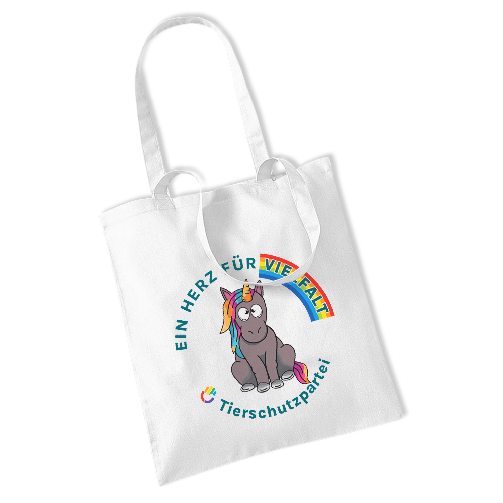 Einkaufstasche / "Jute"-Beutel »Einhorn Vielfalt«