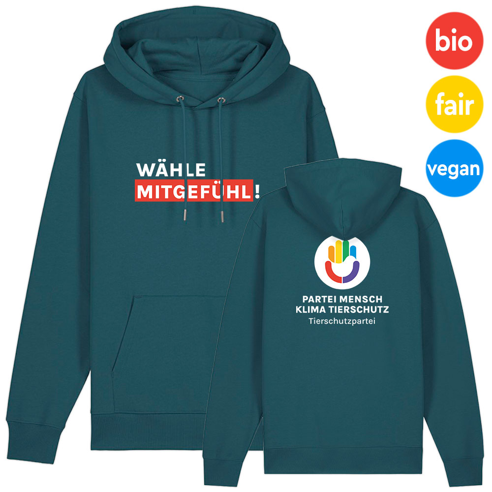 Hoodie »Wähle Mitgefühl + Logo«