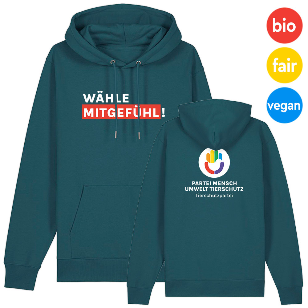 Hoodie »Wähle Mitgefühl + Logo«