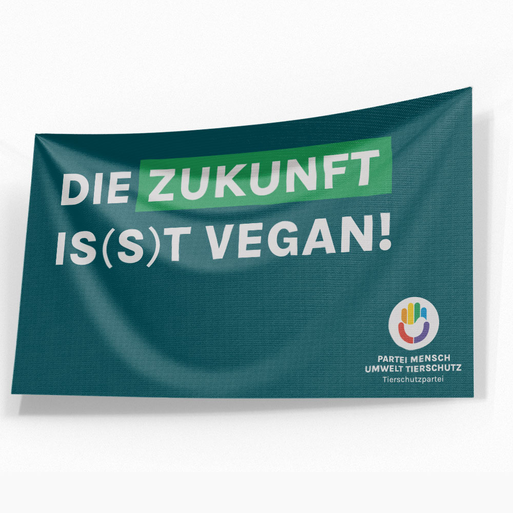 Fahne »Die Zukunft is(s)t vegan« 150x90cm