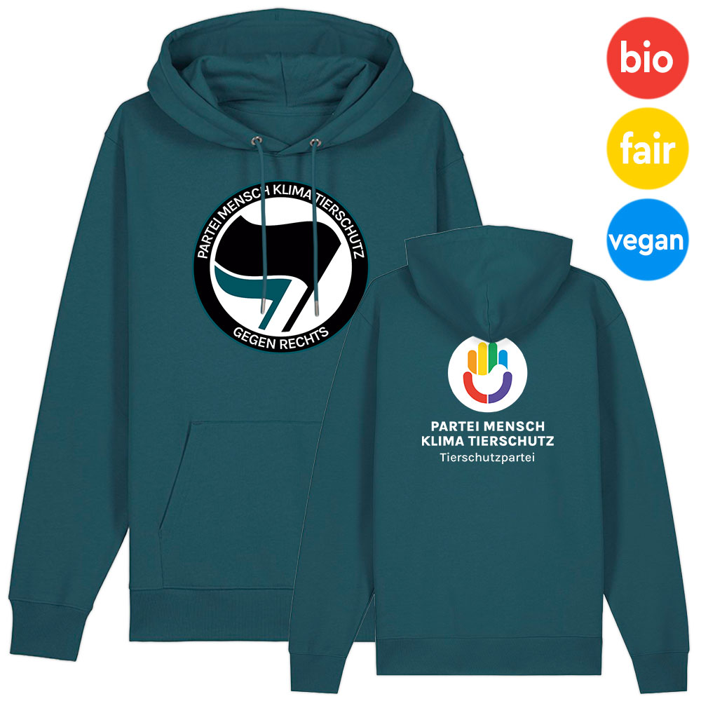 Hoodie »Antifa« XS petrol