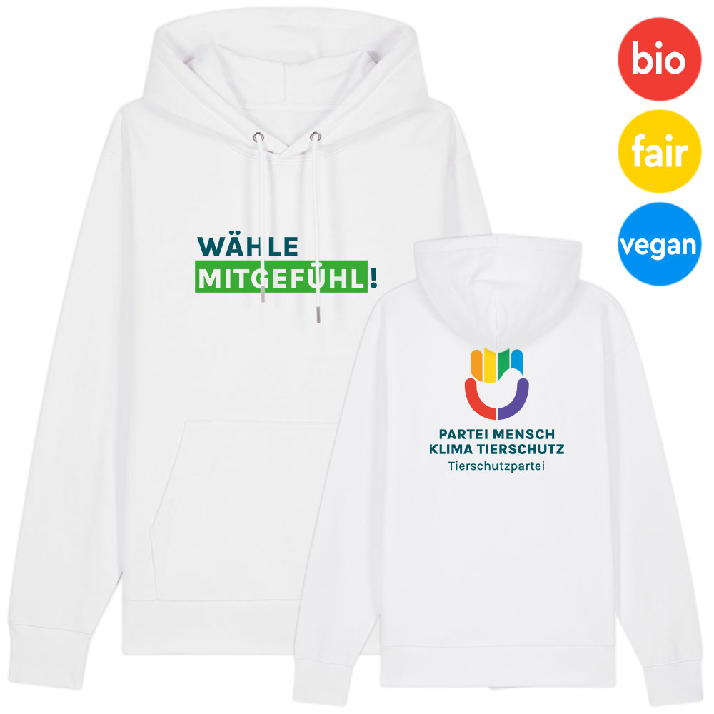 Hoodie »Wähle Mitgefühl + Logo«