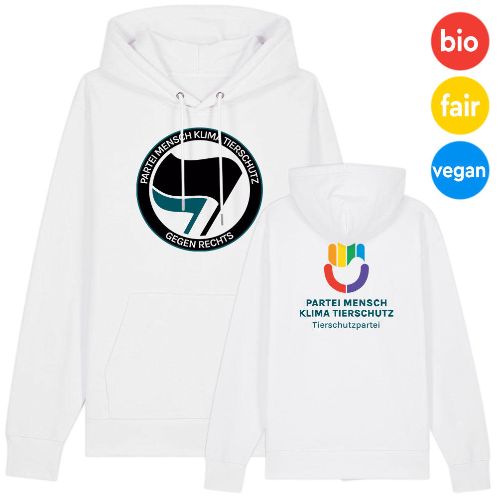 Hoodie »Antifa« XS white