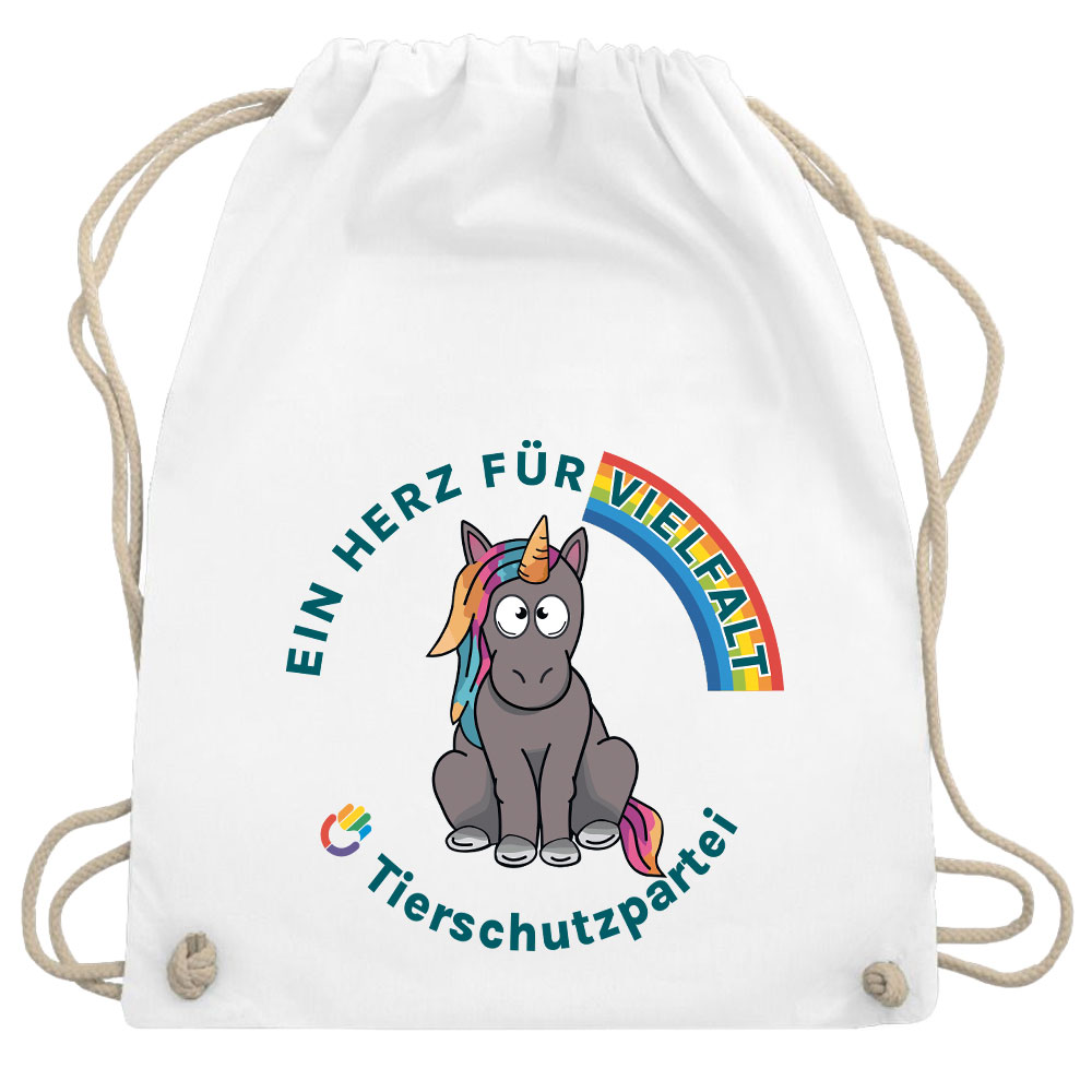 Turnbeutel / Stoff-Rucksack »Einhorn Vielfalt«