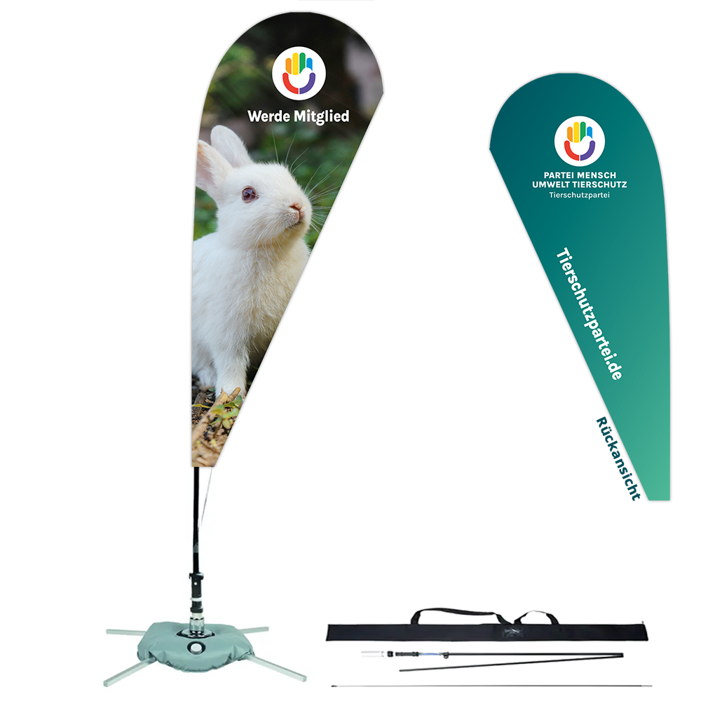 Beach-/Dropflag »Kaninchen« 330cm