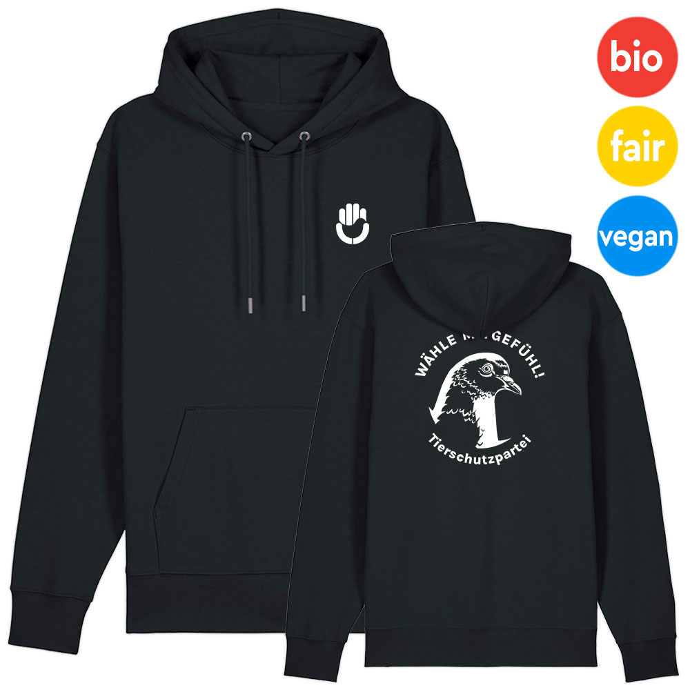 Hoodie »Signet + Taube« XS schwarz weiß